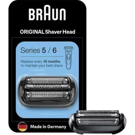 Braun Cassette 53B KP pour rasoir électrique Series 5 & 6 - Tête de rasoir de rechange originale - Noir - Haute qualité pour un rasage net et confortable