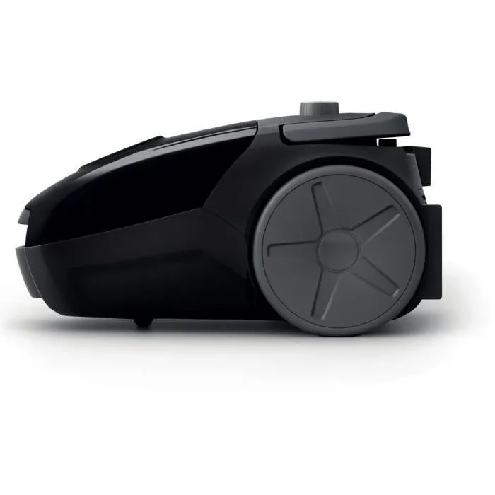 Philips Aspirateur Traîneau avec Sac FC8241/09, Série 2000 PowerGo, 750W, Filtration ECARF, 77 dB, Tube Télescopique, Sac 3L, Rayon 9 m, Noir Intense