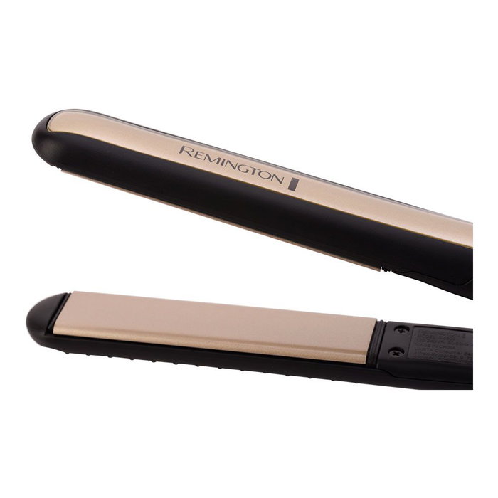 Remington S6500 Lisseur Cheveux Céramique Plaques Extralongues 110mm Chauffe 15s Noir Doré