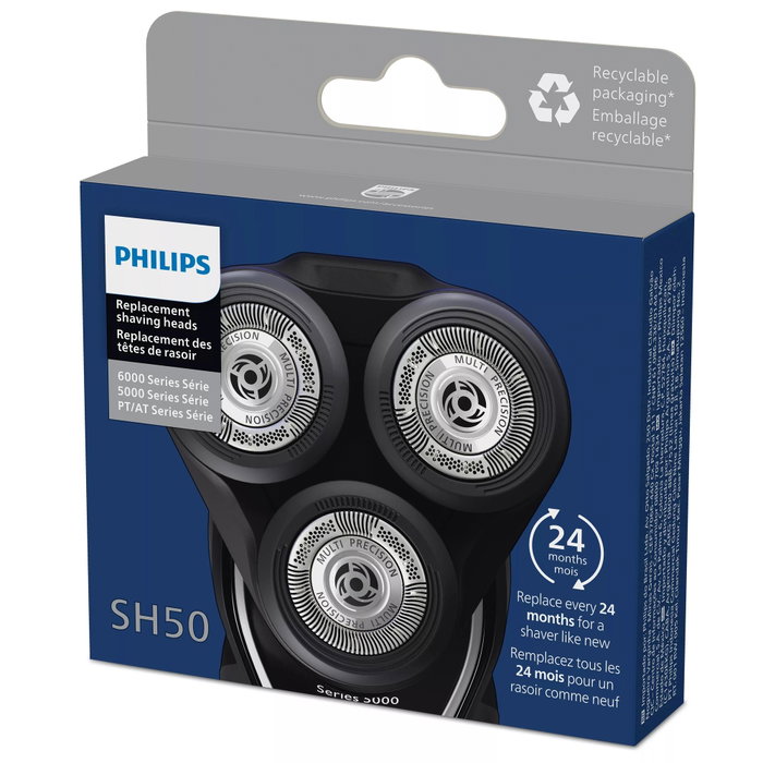 Philips Lames de rechange série 5000 SH50/50 Chrome - Pack de 3 Philips Lames de rechange série 5000 SH50/50 Chrome - Pack de 3