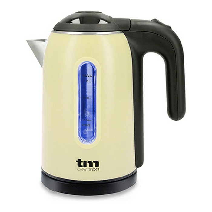 Bouilloire Électrique avec Voyant LED TM Electron Acier inoxydable Crème Bouilloire Électrique avec Voyant LED TM Electron Acier inoxydable Crème