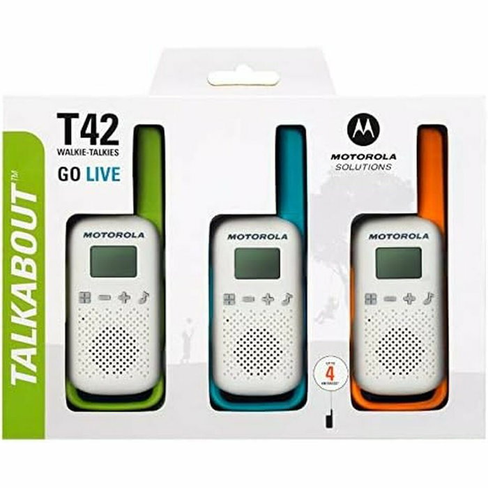Motorola Talkie-walkie T42 Multicouleur (Pack de 3)