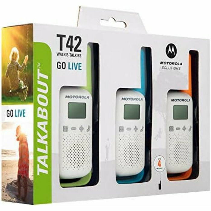 Motorola Talkie-walkie T42 Multicouleur (Pack de 3)