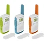 Motorola T42 - Lot de 3 Talkies-Walkies Rechargeables, 16 Canaux, Portée 4 km, Multicolores (Bleu, Vert, Orange) avec Indicateur Lumineux