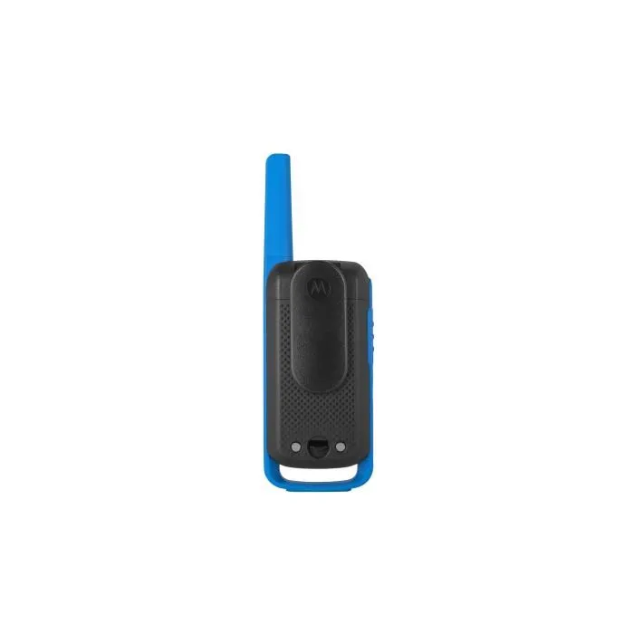 Motorola T62 - Pack de 2 Talkies-Walkies PMR446 8 km - Sans licence - 16 Canaux et 121 Codes - Couplage simplifié - Bleu