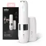 Braun FS1000 - Rasoir électrique visage pour femme Braun Face Mini avec fonction Smart Light - Blanc - Pour un rasage précis et homogène