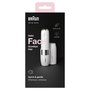 Braun Face Mini FS1000 Rasoir Visage Électrique Blanc avec Smart Light de poche est un outil discret et précis pour l'épilation du visage des femmes.