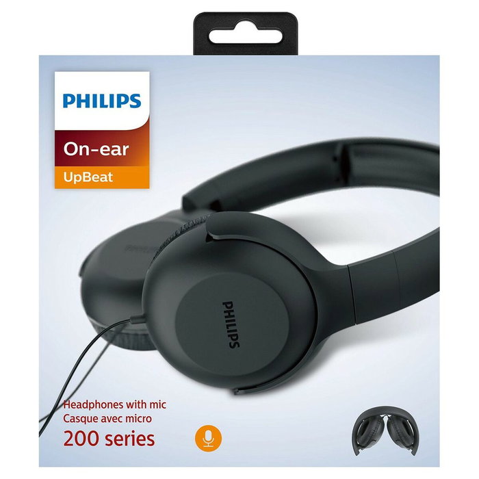 PHILIPS Casque avec microphone intégré - noir