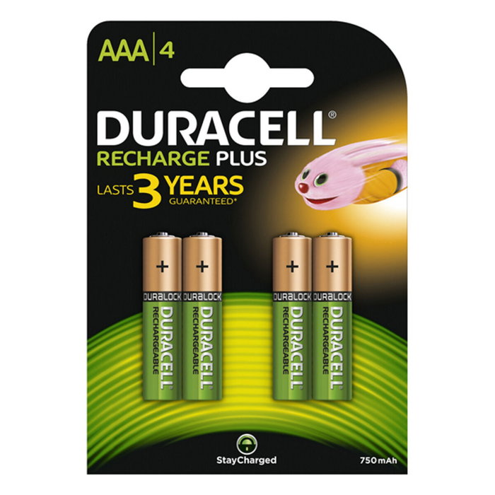 Piles Rechargeables DURACELL AAA (4pcs) 1,2 V Piles Rechargeables DURACELL AAA (4pcs) 1,2 V