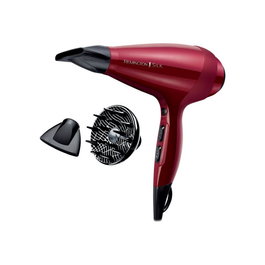 Remington AC9096 Sèche-cheveux rouge avec moteur professionnel - 2300 W, 2 vitesses, 3 températures, concentreur et diffuseur
