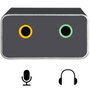 Ewent EC1645 Adaptateur Audio USB Type C vers 2x Jack 3,5 mm Aluminium 0.15m