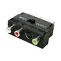 Edm Adaptateur euroconnecteur entrée/sortie vers 3 RCA femelle + S-VHS