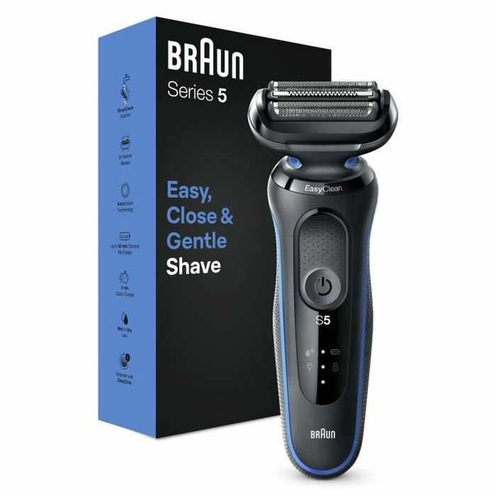 Braun Series 5 51-B1000s - Rasoir électrique Noir/Bleu avec technologie AutoSense