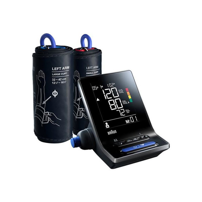 Braun BUA6350EU ExactFit 5 Connect - Tensiomètre Électronique Bras Noir avec Bluetooth et Application