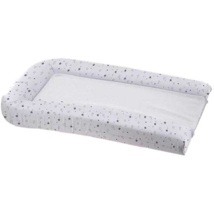 Domiva Matelas à langer pour bébé, blanc et gris, avec 2 éponges amovibles et support en mousse - 42 x 70 cm Domiva Matelas à langer pour bébé, blanc et gris, avec 2 éponges amovibles et support en mousse - 42 x 70 cm