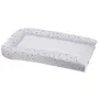 Domiva Matelas à langer pour bébé, blanc et gris, avec 2 éponges amovibles et support en mousse - 42 x 70 cm