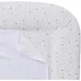 Domiva Matelas à langer pour bébé, blanc et gris, avec 2 éponges amovibles et support en mousse - 42 x 70 cm