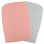 Domiva Lot de 2 housses de matelas à langer en éponge - Pêche/Perle - 50 x 75 cm