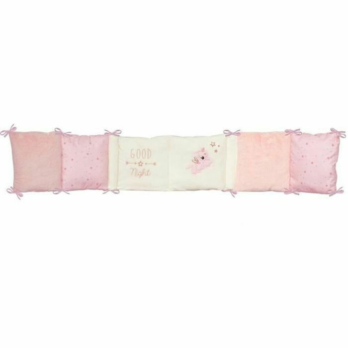 Domiva Tour de lit Jolly Blanc/Rose 30 x 180 cm Domiva Tour de lit Jolly Blanc/Rose 30 x 180 cm