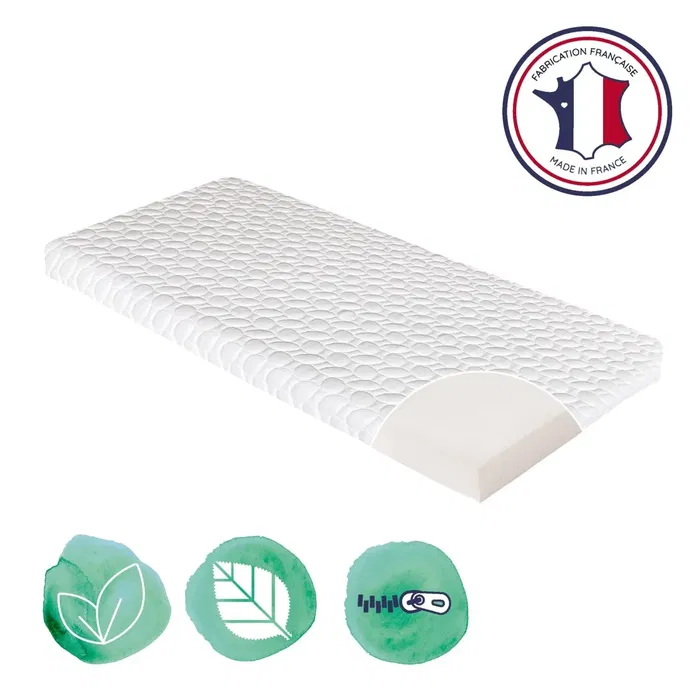 Candide Matelas de berceau Fresh Tencel 50x83x5cm - Antiacariens, antibactérien, thermorégulant - Pour nuits paisibles et température idéale