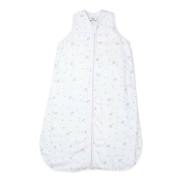 Domiva Gigoteuse d'été en mousseline imprimée étoiles - Blanc et Gris - 0-6 mois (70 cm) inevitable Domiva Gigoteuse d'été en mousseline imprimée étoiles - Blanc et Gris - 0-6 mois (70 cm) inevitable