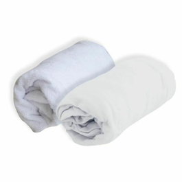 Domiva Lot d'1 alèse et 1 drap-housse - Blanc - 70 x 140 cm