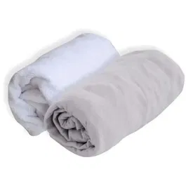 Domiva Drap Housse Baby avec Alese Uni 100% Coton Sanitized 60 x 120 cm - Perle, Confort Bébé, Tenue des Couleurs