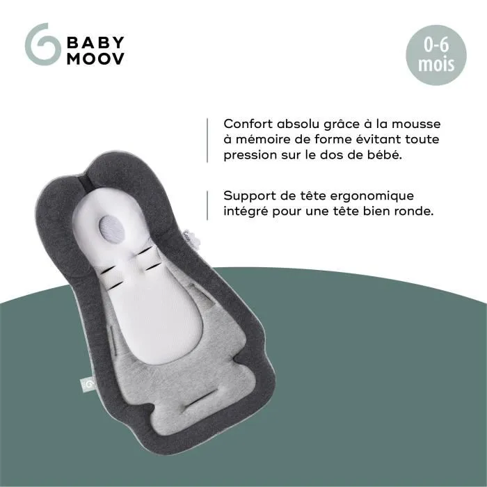 Babymoov Cosymorpho Smokey Réducteur de Lit Bébé Ergonomique Respirant