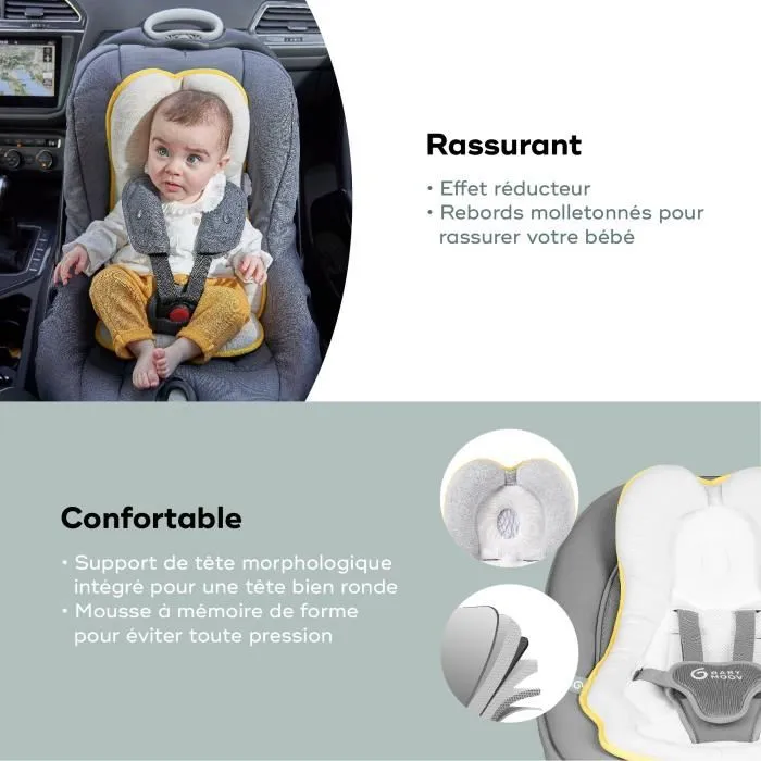 Babymoov Cosymorpho Smokey fresco, Réducteur Ergonomique pour Bébé, Tête et Corps Bien Ronds, Tissu Doux et Respirant
