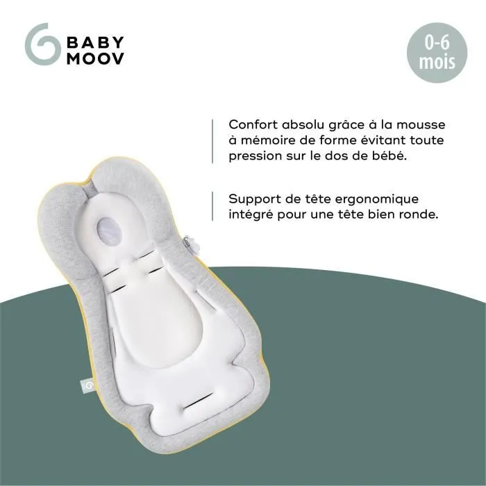 Babymoov Cosymorpho Smokey fresco, Réducteur Ergonomique pour Bébé, Tête et Corps Bien Ronds, Tissu Doux et Respirant