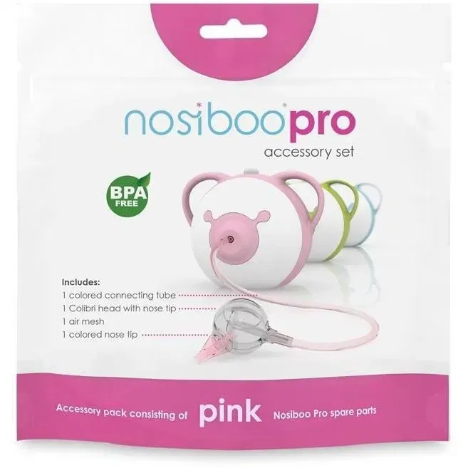 Nosiboo Pro Accessory Set - Ensemble d'accessoires pour aspirateur nasal Nosiboo Pro - Rose Nosiboo Pro Accessory Set - Ensemble d'accessoires pour aspirateur nasal Nosiboo Pro - Rose