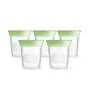 MAM Pots de conservation pour lait maternel et aliments bébé, 120 ml, lot de 5, gradués et stérilisables, compatibles tire-lait MAM