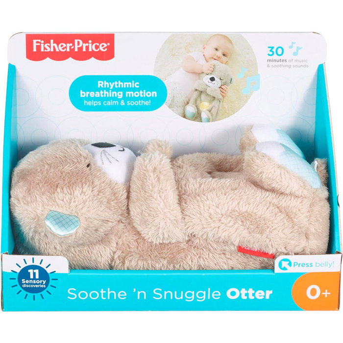 Fisher-Price Loutre Câlins Bonne Nuit - Peluche Veilleuse Musicale et de Relaxation