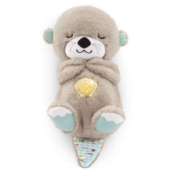 Mattel Peluche Nutria de Relaxation pour Heure du Coucher - Émet des Sons Apaisants et Mouvement du Ventre - 1 Mois à 99 Ans