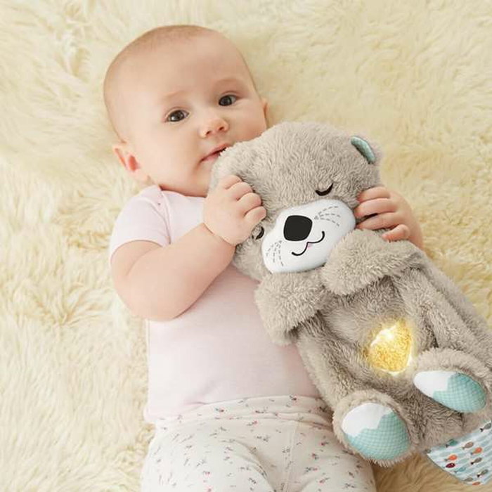 Fisher-Price Loutre Câlins Bonne Nuit - Peluche Veilleuse Musicale et de Relaxation