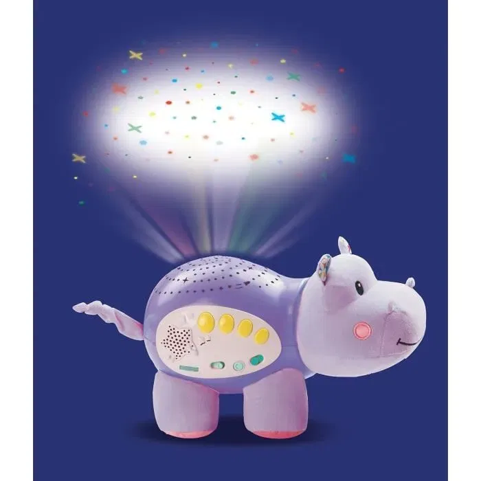 VTech Baby - Veilleuse musicale projecteur étoilé Hippo Dodo Nuit Étoilée avec capteur sonore, variations de couleurs et 60 mélodies pour bébé VTech Baby - Veilleuse musicale projecteur étoilé Hippo Dodo Nuit Étoilée avec capteur sonore, variations de couleurs et 60 mélodies pour bébé