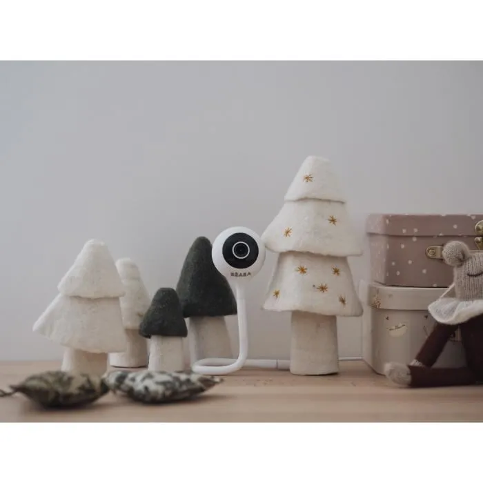 Beaba Ecoute Bébé Vidéo Zen Connect - Surveillance Full HD 1080p Nuit, Compatible App Smartphone/Tablette iOS et Android, Longue Portée, Berceuses Intégrées