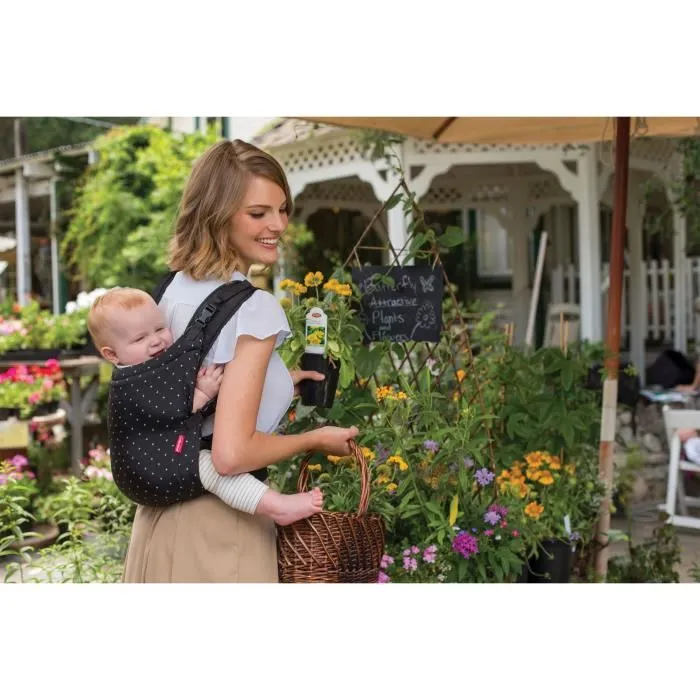 Infantino Porte-Bébé Banane Zip Travel - Pliable, Léger, Support jusqu'à 18 kg