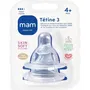 MAM Tétine Anatomique en Silicone Débit Rapide 3 - Lot de 2