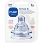 MAM Lot de 2 Tétines en Silicone Débit X Ultra Rapide - Forme de sein, large et souple