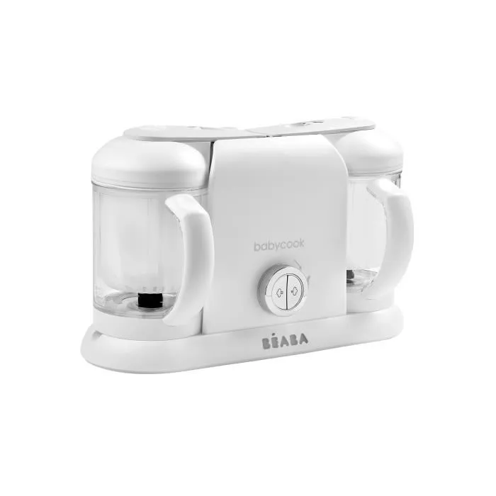 Beaba Babycook Duo Robot Cuiseur Vapeur 4 en 1 avec 2 Bols Independants 2200 ml Blanc Beaba Babycook Duo Robot Cuiseur Vapeur 4 en 1 avec 2 Bols Independants 2200 ml Blanc