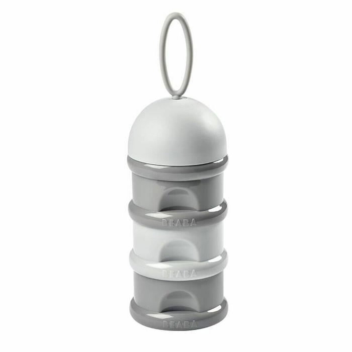 Béaba Boîte Doseuse de Lait Empilable 3 Compartiments - Gris Béaba Boîte Doseuse de Lait Empilable 3 Compartiments - Gris