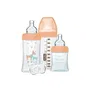 Dodie Coffret Biberon en Verre Triangulaire Motif Biche avec Tétines Plates Anti-Colique, 150 ml et 270 ml, pour Nourrissons 0-6 Mois