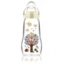 MAM Biberon en Verre Hérisson Blanc 260 ml pour Bébé de 0 à 6 Mois - Tétine Débit Moyen - Facile à Nettoyer