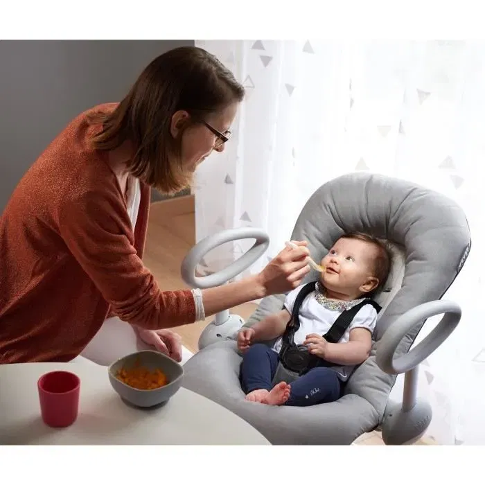 BÉABA Transat Up and Down III - Transat bébé multi-positions, 3 inclinaisons, 4 hauteurs réglables, harnais 5 points, gris BÉABA Transat Up and Down III - Transat bébé multi-positions, 3 inclinaisons, 4 hauteurs réglables, harnais 5 points, gris