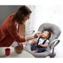 BÉABA Transat Up and Down III - Transat bébé multi-positions, 3 inclinaisons, 4 hauteurs réglables, harnais 5 points, gris