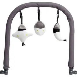 Beaba Arche de jeux pour transat Up&Down I - Accessoire d'éveil et de motricité pour bébé avec 3 jouets amovibles - Gris