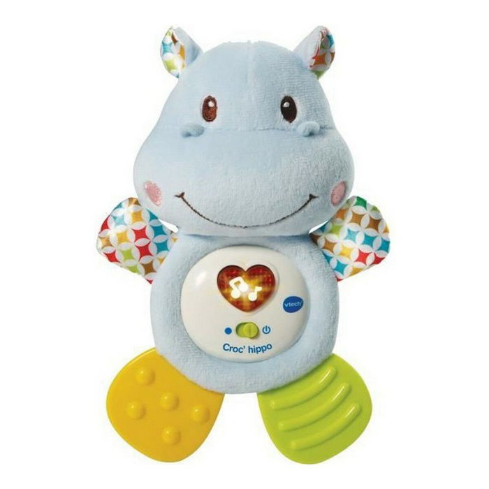 Vtech Baby Hochet Croc'Hippo Peluche Texturée Bleue