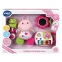 VTECH BABY Coffret Naissance Éveil des Sens Rose - Jouets d'éveil sensoriel pour bébé 0-36 mois - Hippo en peluche - Garantie 2 ans