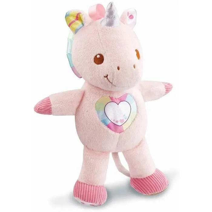 VTech Baby Maé Ma Licorne à Câliner - Peluche Musicale et Parlante pour Bébé - Éveil 0 à 36 Mois - Rose